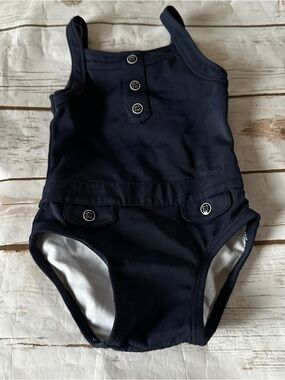 Janie and Jack navy swimsuit fair pilling 6/12